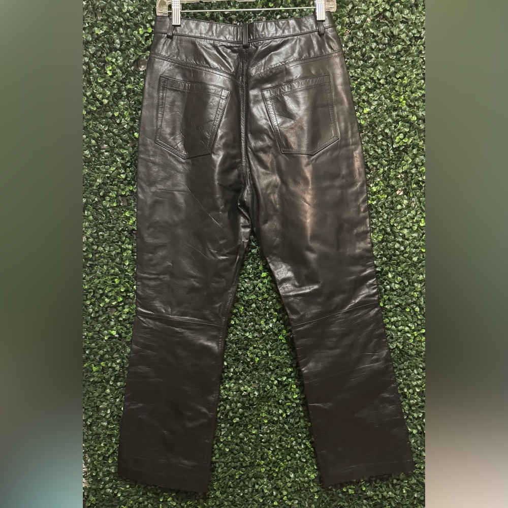 GAP MATERNITY GENUINE LEATHER BOOT CUT PANTS - Picture 2 of 8